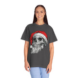 Skull Santa Shirt, Gothic Christmas T-Shirt, Creepy Holiday Skeleton Tee, Alternative Xmas Gift for Metalhead, Biker or Horror Fan