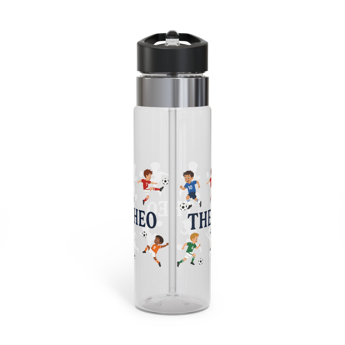 Personalized Soccer Water Bottle, Custom Name Kids Sport Bottle, Soccer Player Gift Boys, Birthday Present Young Athlete