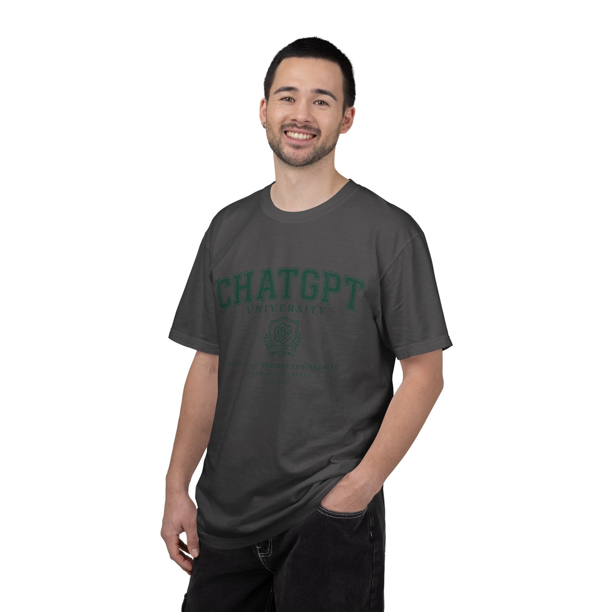 ChatGPT University T-Shirt, Prompt Engineering Graphic Tee, AI Student Gift, Funny Tech Shirt, Coder Graduation Campus Outfit 2026