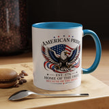 American Pride Eagle Mug, Patriotic Bald Eagle Coffee Mug, Home of the Free Because of the Brave Gift, USA Veteran Mug