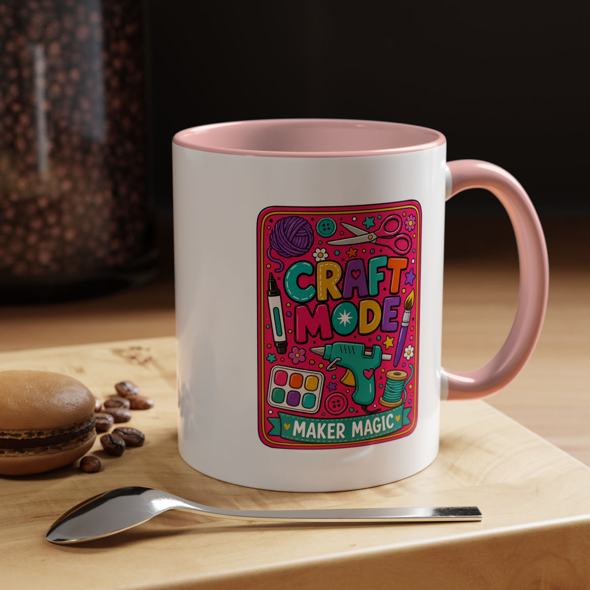 Craft Lover Coffee Mug, Craft Mode Maker Magic Mug, Gift for Crafters and DIY Enthusiasts, Creative Hobby Coffee Cup for Makers