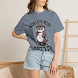 Funny Otter Dad Comfort Colors Shirt, World’s Best Fotter Graphic Tee, Cute Father’s Day Shirt, Animal Lover Dad Gift Tee