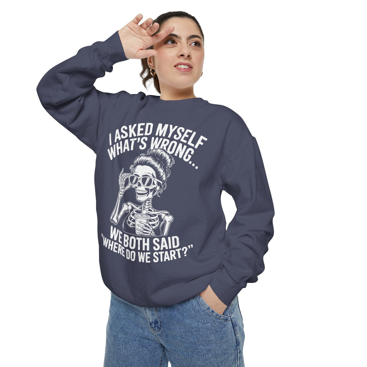 Funny Retro Humor Comfort Colors Sweatshirt, Sarcastic Vintage Graphic Sweatshirt for Women