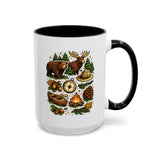 Camping Mug, Woodland Wildlife Coffee Cup, Bear and Moose Outdoor Gift, Rustic Cabin Kitchen Decor, Birthday Present for Camper or Hiker