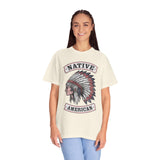 Native American Headdress Shirt, Patriotic USA Graphic Tee, Vintage American Eagle Style, Western Americana Gift, Fourth of July Shirt