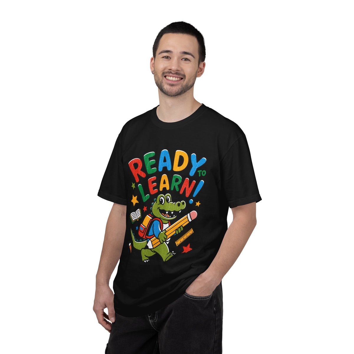 Ready to Learn Alligator T-Shirt, Colorful Back to School Tee, Cute Student Gift, Preschool Teacher Outfit, Classroom Graphic Shirt