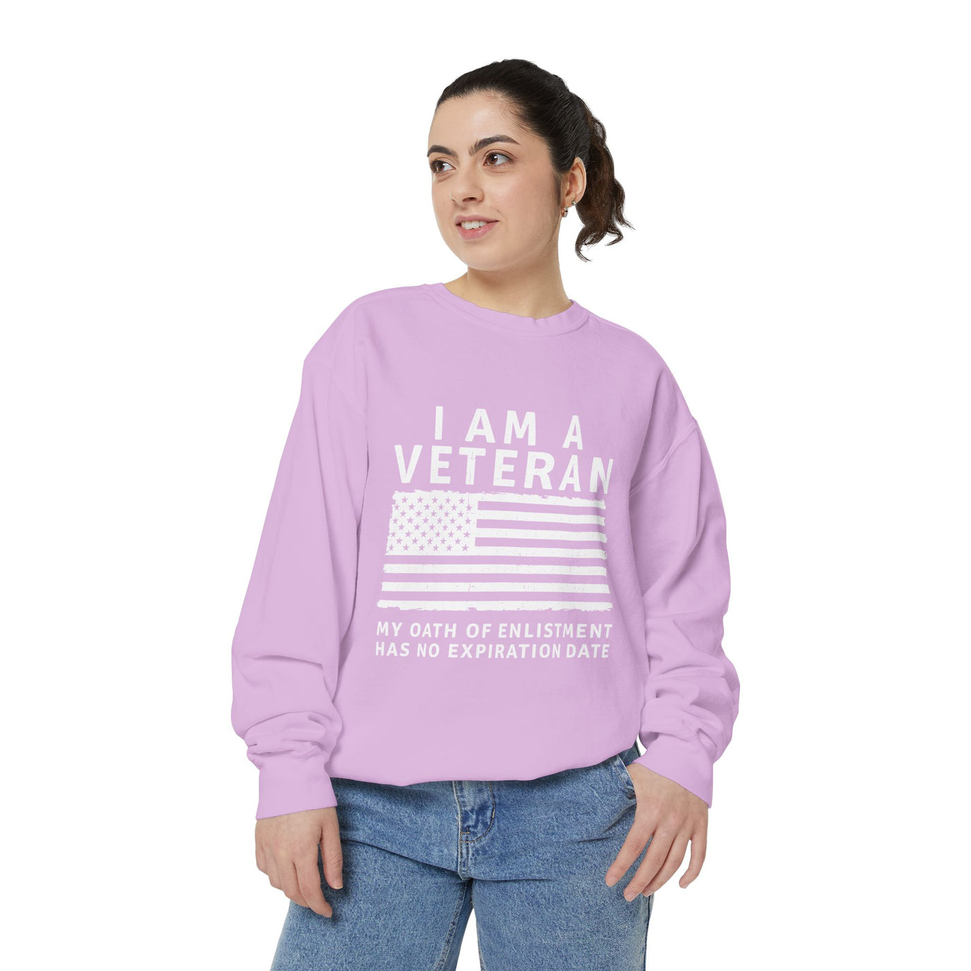 I Am a Veteran Sweatshirt, My Oath Has No Expiration Date Crewneck, Patriotic Military Gift, Veterans Day Pullover for Retired Soldier