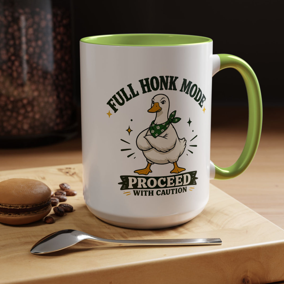 Funny Goose Coffee Mug, Full Honk Mode Duck Mug, Silly Bird Lover Gift, Goose Humor Cup for Coworkers, Animal Lover Coffee Mug