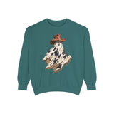 Western Ghost Halloween Sweatshirt, Cowboy Hat Spooky Pullover, Cute Vintage Fall Gift for Cowgirl, Country October Outfit for Women