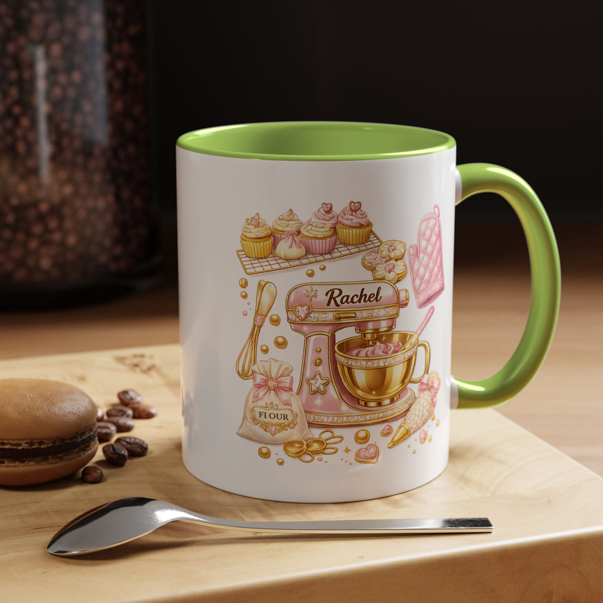 Baker Coffee Mug, Baking Lover Gift, Cute Baking Tools Mug, Pastry Chef Coffee Cup, Gift for Bakers, Kitchen Hobby Mug