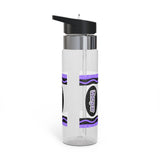 Personalized Transparent Water Bottle, Purple Star Drink Bottle for Girls, Cute School Water Bottle, Back to School Gift