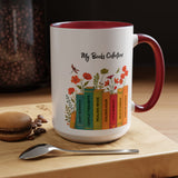 Book Lover Mug, Reading Coffee Mug, Cozy Reader Gift, Bibliophile Cup, Floral Books Mug, Bookworm Gift, Library Lover Present