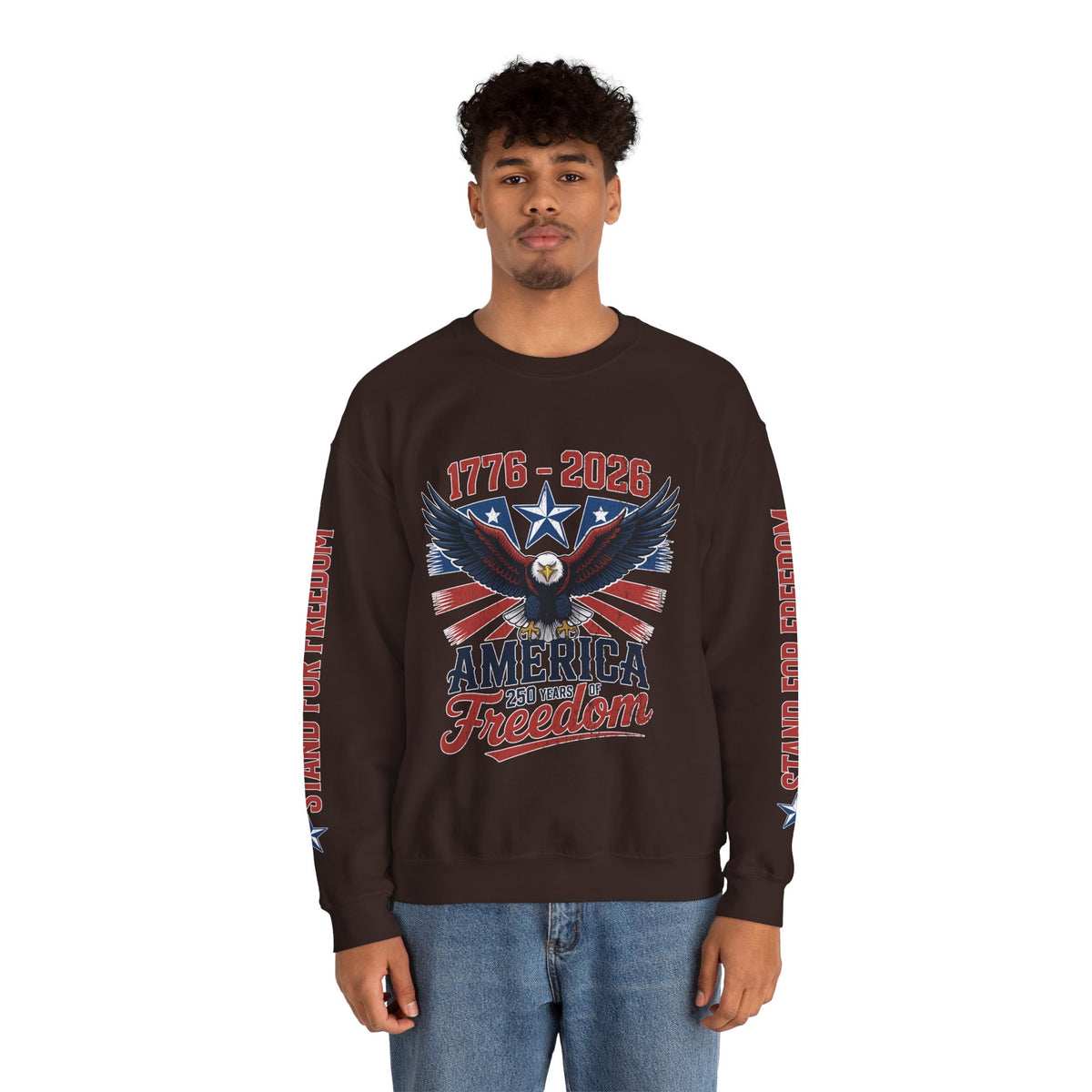 America 250 Sweatshirt 1776 2026, 250th Anniversary USA Pullover, Patriotic Eagle Top, American History Gift, July 4th Outfit
