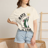 Funny Rat Shirt, Rat Is A Star Backwards Science Tee, Cute Mouse Graphic T-Shirt, Weird Humor Animal Shirt, Nerdy Joke Gift