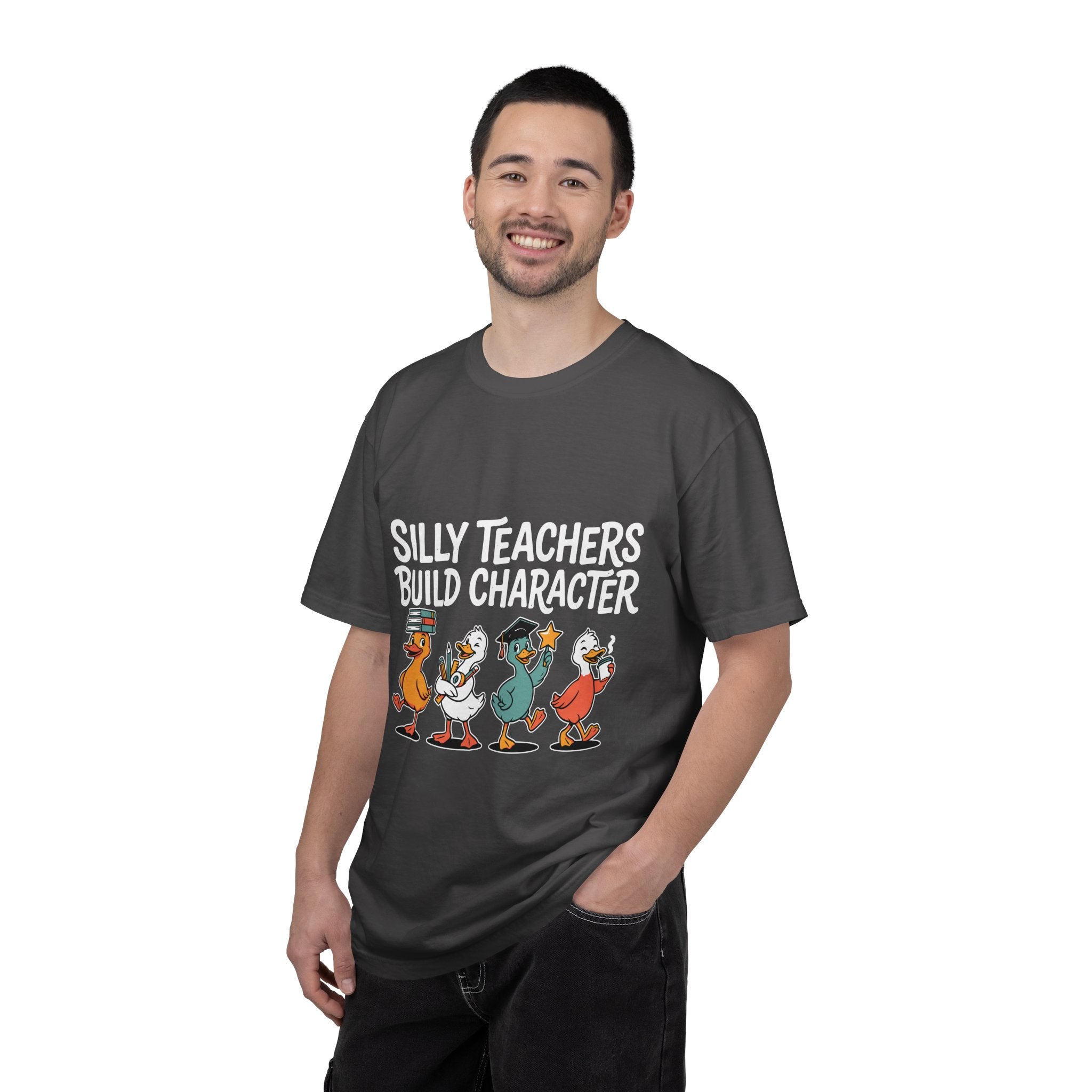Funny Teacher Comfort Colors Shirt, Silly Teachers Build Character Tee, Teacher Appreciation Gift, Elementary School Teacher Shirt