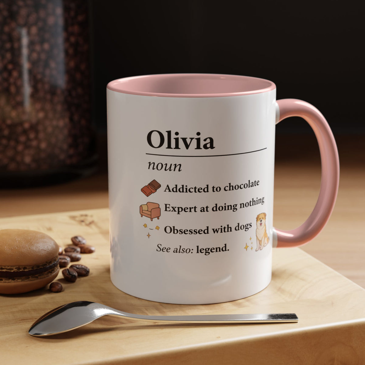 Personalized Definition Mug, Custom Name Coffee Mug for Women, Dog Lover Gift, Personalized Best Friend Mug, Unique Birthday Cup