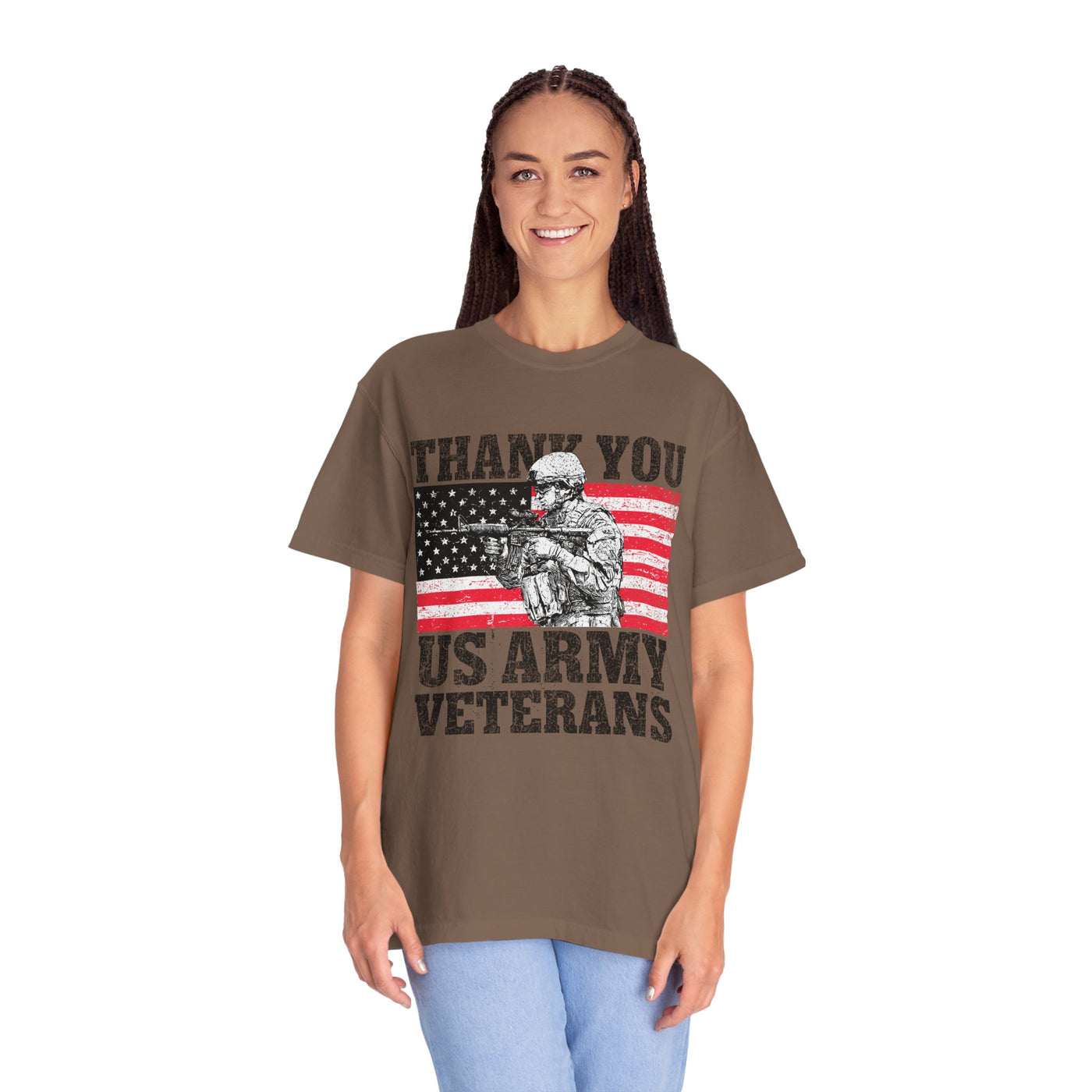 Thank You US Army Veterans Shirt, Patriotic Soldier T-Shirt, Military Appreciation Gift, American Flag Tee for Veterans Day or Retirement