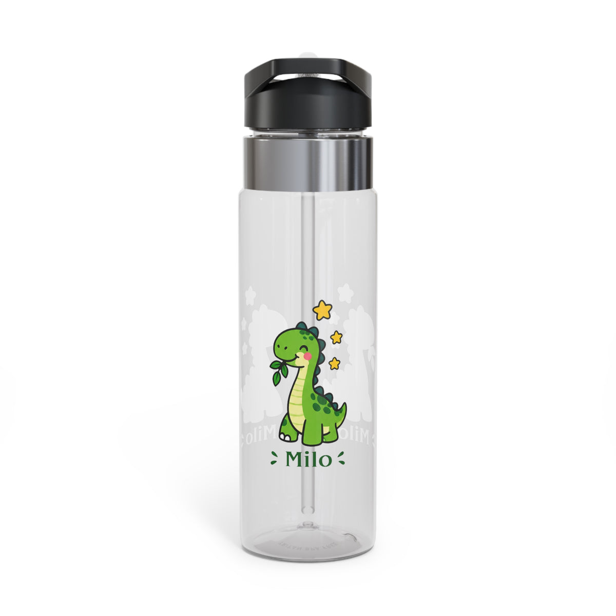 Personalized Dinosaur Water Bottle for Kids, Cute Dino Bottle for Boys, School Sports Bottle, Dinosaur Gift, Birthday Gift for Children