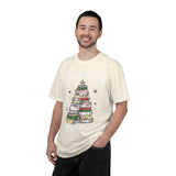 Booked for Christmas Shirt, Book Lover Holiday T-Shirt, Christmas Tree Books Tee, Cozy Reading Gift for Librarian, Teacher or Bookworm