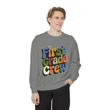 First Grade Crew Sweatshirt, Retro Teacher Team Crewneck, Elementary School Staff Gift, First Day Classroom Outfit, Grade One Team Pullover