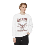 American Veteran Heritage Sweatshirt, Freedom Defenders Crewneck, Patriotic Eagle Gift, Veterans Day or Military Retirement Pullover