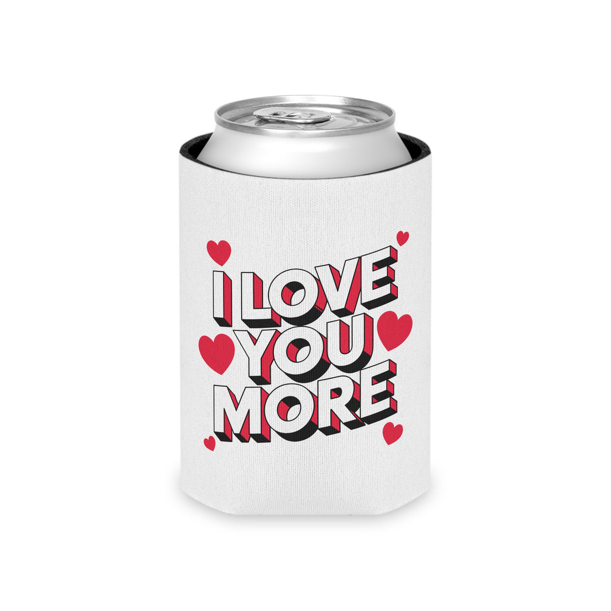 I Love You More Can Cooler, Romantic Drink Sleeve, Cute Valentine's Day Gift for Couples, Anniversary Gift for Girlfriend or Wife