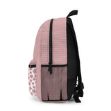 Personalized Pink Kids Backpack, Custom Name Floral School Bag, Cute Girls Backpack, Back to School Book Bag, Preschool Gift