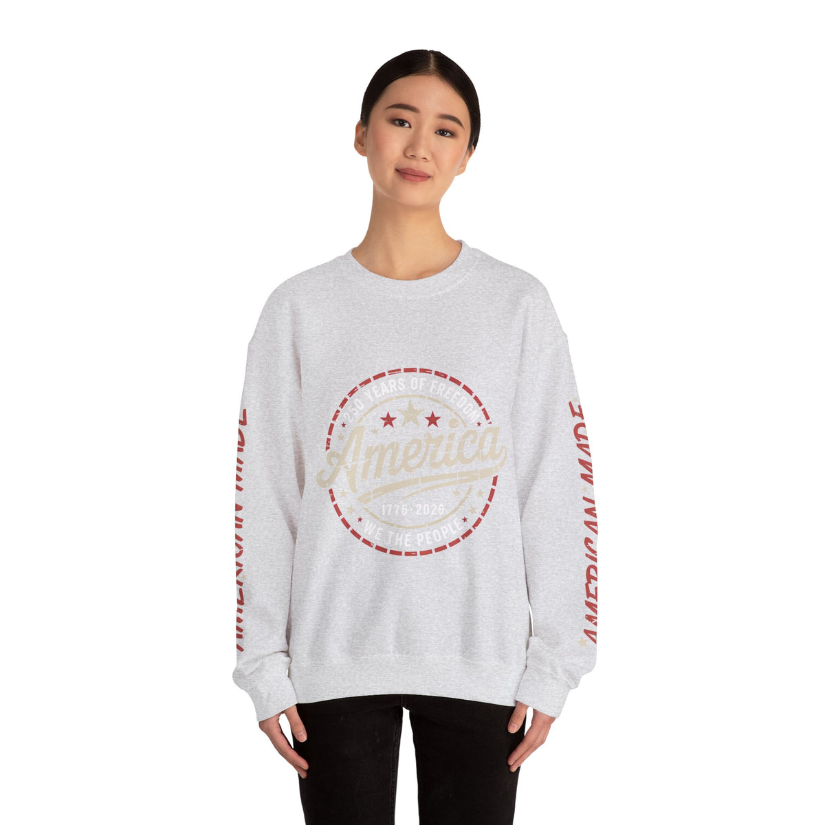 America 250 Sweatshirt, We The People Pullover, 1776 2026 USA Anniversary Top, Patriotic American Heritage Gift, Vintage Americana