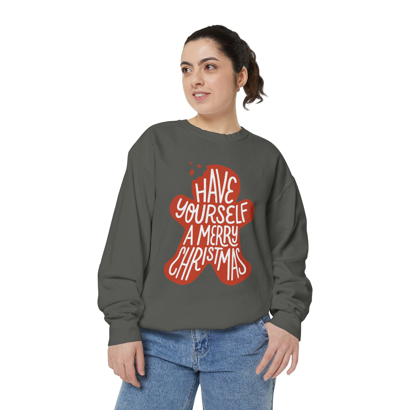 Have Yourself a Merry Christmas Sweatshirt, Gingerbread Cookie Crewneck, Cute Holiday Baking Pullover, Christmas Gift for Baker or Teacher