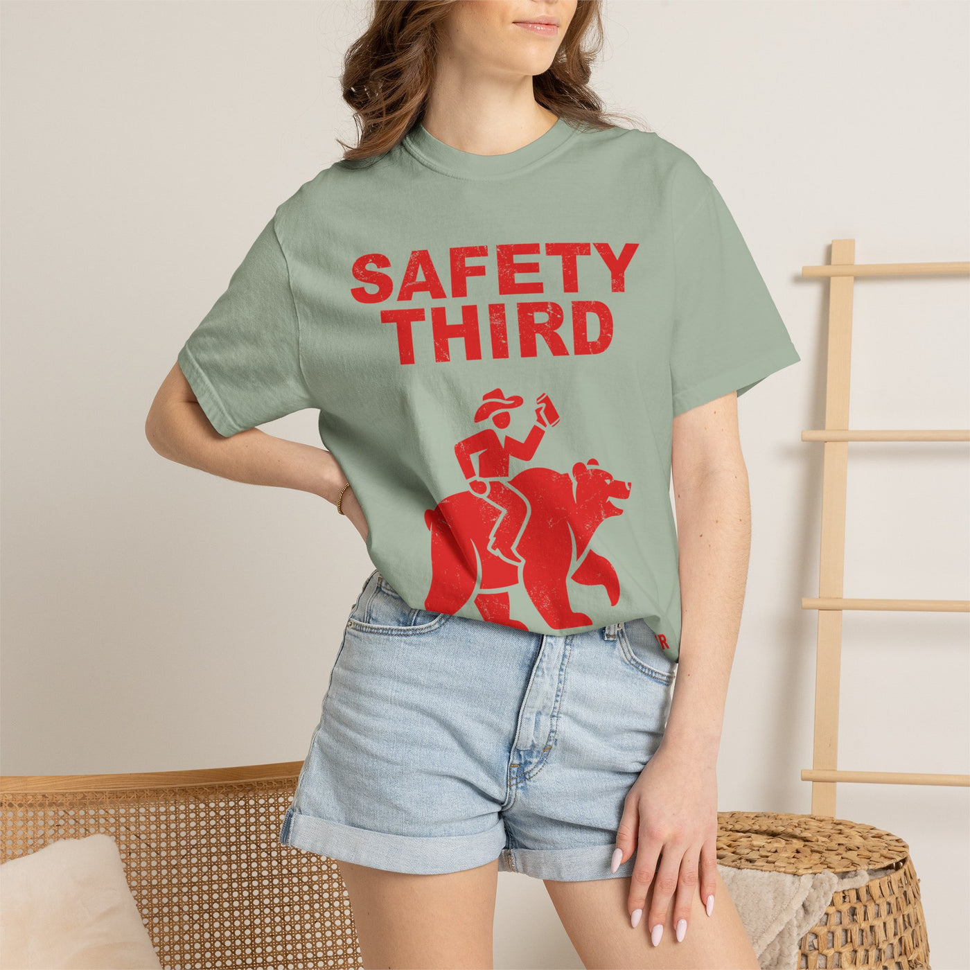 Comfort Colors Safety Third Shirt, Funny Blue Collar Worker Tee, Construction Humor Shirt, Tradesman Gift, Professional Amateur Graphic Tee