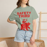 Comfort Colors Safety Third Shirt, Funny Blue Collar Worker Tee, Construction Humor Shirt, Tradesman Gift, Professional Amateur Graphic Tee