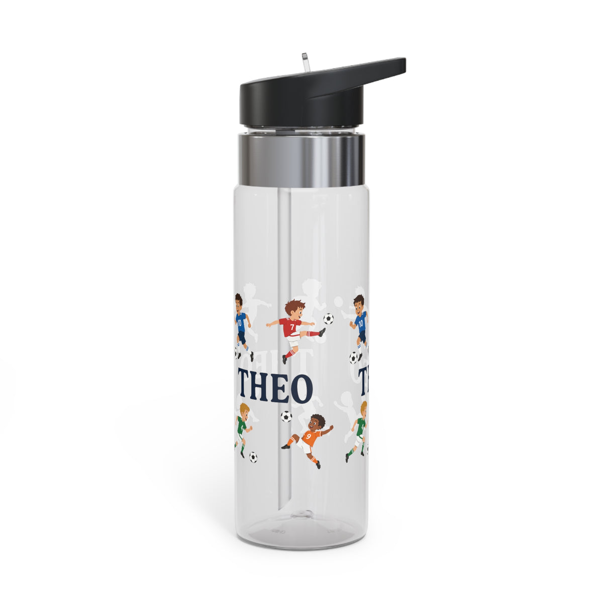 Personalized Soccer Water Bottle, Custom Name Kids Sport Bottle, Soccer Player Gift Boys, Birthday Present Young Athlete