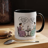 Funny Coffee Lovers Mug, Running on Caffeine and Pure Sarcasm Mug, Vintage Tea Party Coffee Cup, Best Friend Coffee Gift