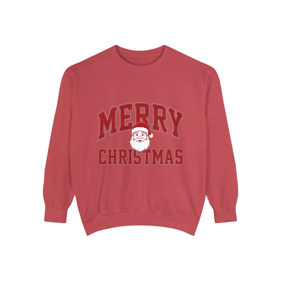 Merry Christmas Santa Sweatshirt, Vintage Holiday Crewneck, Festive Christmas Party Pullover, Retro Santa Claus Gift for Family Photos