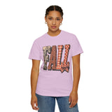 Patchwork Fall Shirt, Floral Leopard Plaid Autumn Graphic Tee, Coquette Bow Seasonal Gift for Women, Cozy Thanksgiving Outfit for Her