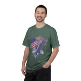 Bald Eagle American Flag Shirt, Retro Patriotic Graphic, Gift for USA Pride Fans, Fourth of July Celebrations and Everyday Clothing