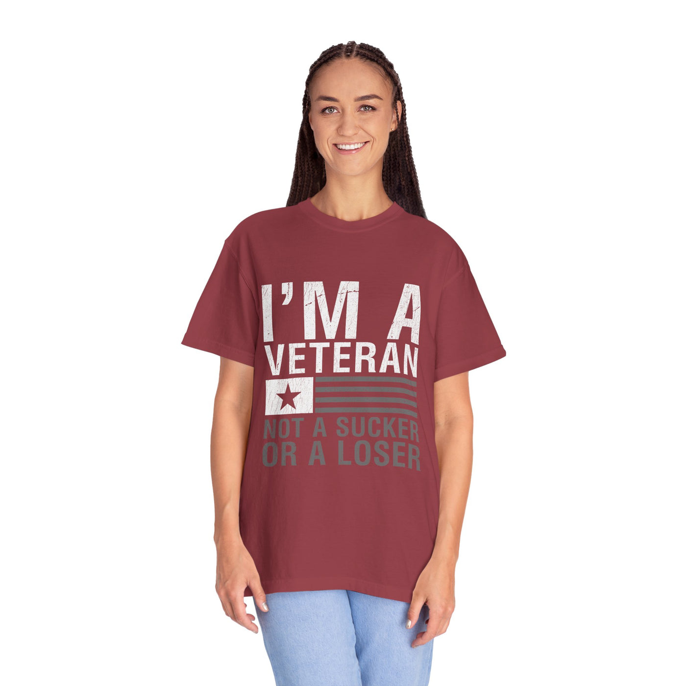 I'm a Veteran Not a Sucker or Loser Shirt, Bold Military T-Shirt, Patriotic Gift for Veteran, Veterans Day Tee, Retired Soldier Apparel