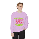 One Spooky Teacher Sweatshirt, Trick or Teach Halloween Crewneck, Cute Educator Gift, Spooky Classroom Shirt, Cute Fall School Outfit