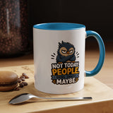 Not Today People Mug, Funny Owl Coffee Cup, Introvert Humor Gift for Coworker, Funny Snack Lover Present, Sarcastic Office Drinkware