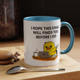 Office Worker Coffee Mug Coworker Gift Desk Job Cup Funny Email Lover Tea Mug For Boss