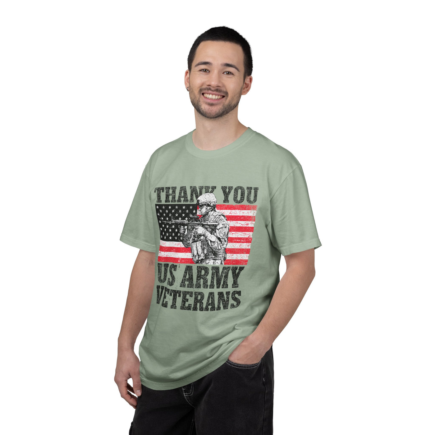 Thank You US Army Veterans Shirt, Patriotic Soldier T-Shirt, Military Appreciation Gift, American Flag Tee for Veterans Day or Retirement