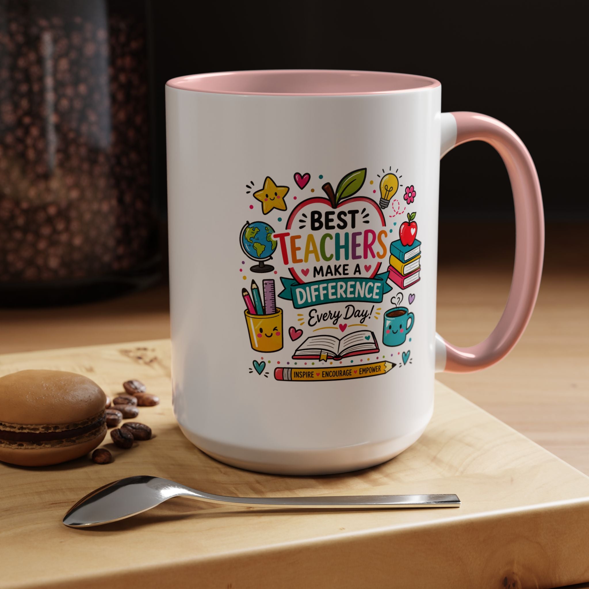 Best Teacher Appreciation Mug, Teachers Make a Difference Coffee Cup, Thank You Gift for Educator, End of Year or Christmas Keepsake