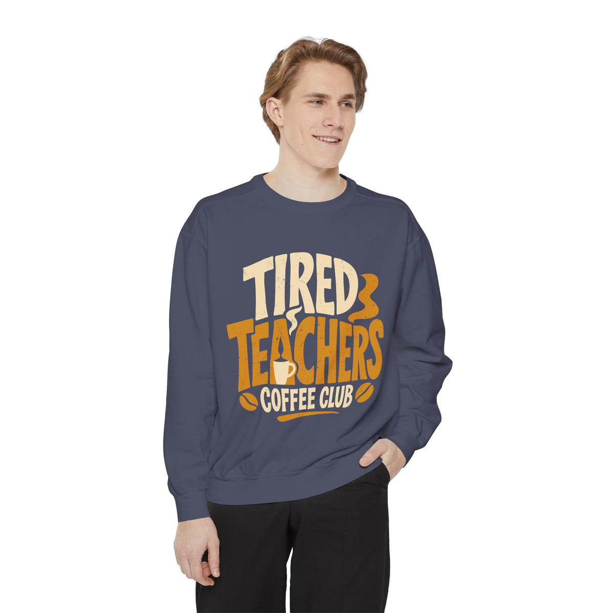 Tired Teachers Coffee Club Comfort Colors Sweatshirt, Funny Teacher Coffee Shirt, Educator Gift, Teacher Life Pullover