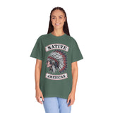 Native American Headdress Shirt, Patriotic USA Graphic Tee, Vintage American Eagle Style, Western Americana Gift, Fourth of July Shirt