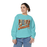 Pumpkin Season Sweatshirt, Retro Leopard Checker Fall Pullover, Cute Autumn Gift for Women, Cozy Thanksgiving October Outfit for Her