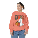 Funny Halloween Ghost Sweatshirt, Where My Boos At Party Pullover, Spooky Season Drinking Gift for Beer Lover, Adult Costume Party Outfit