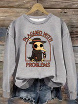 Printed pullover sweatshirt sweatshirt