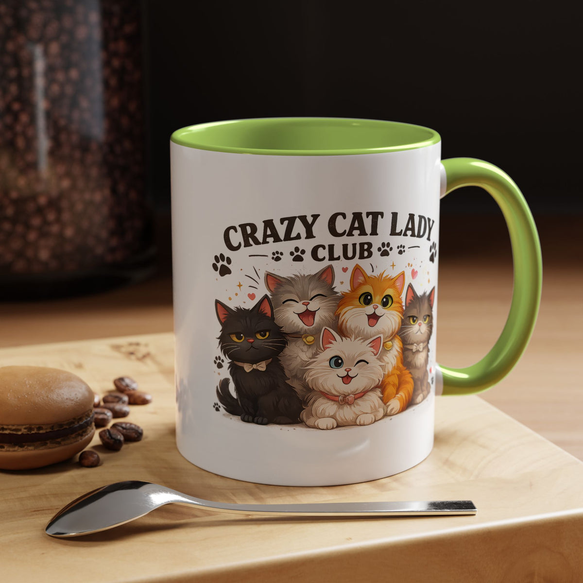 Crazy Cat Lady Social Club Mug, Funny Cat Mom Coffee Mug, Cat Lover Gift for Women, Cute Kitten Coffee Cup, Pet Parent Present