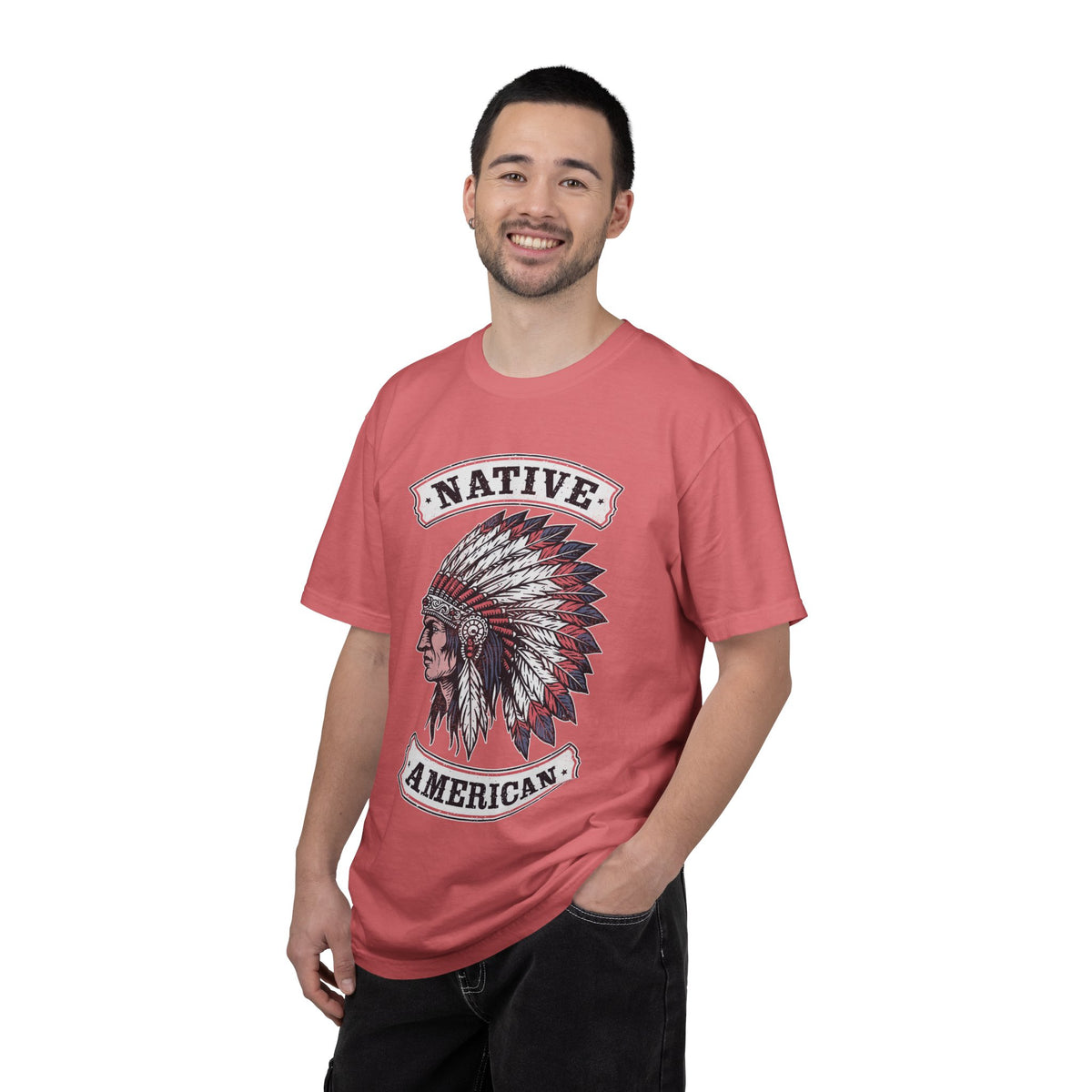 Native American Headdress Shirt, Patriotic USA Graphic Tee, Vintage American Eagle Style, Western Americana Gift, Fourth of July Shirt