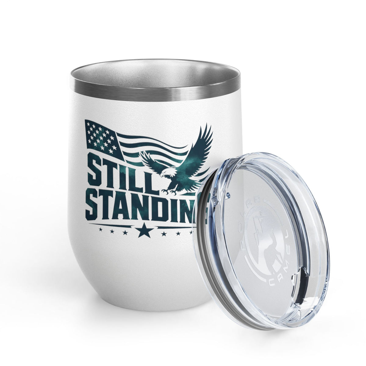 Patriotic Wine Tumbler, Still Standing American Eagle Gift, Veteran Gift for Him, Military Drinkware, American Pride Gift, Memorial Day